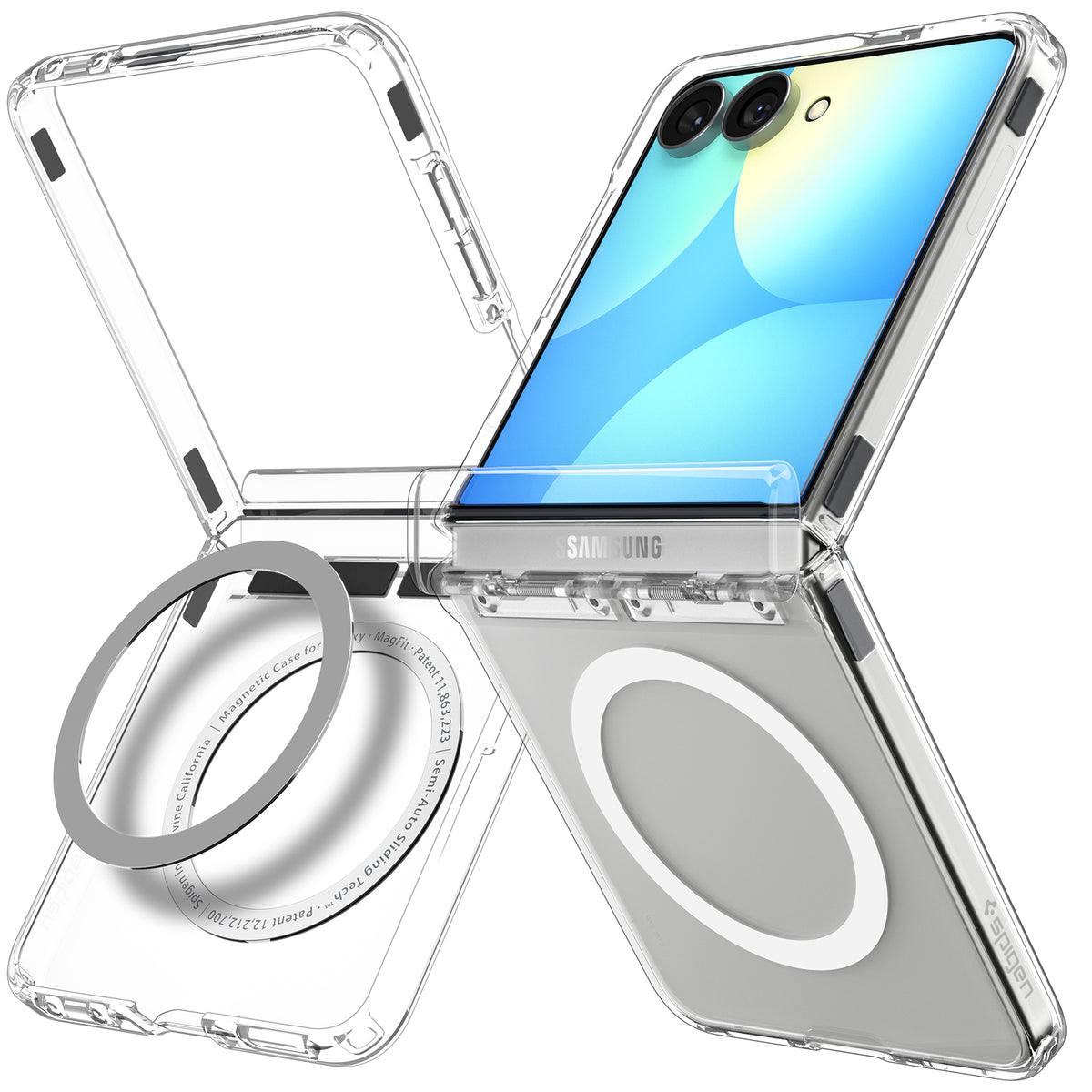 Handyhülle für Galaxy Z Flip8, Spigen Ultra Hybrid Pro Mag mit MagSafe, Transparent