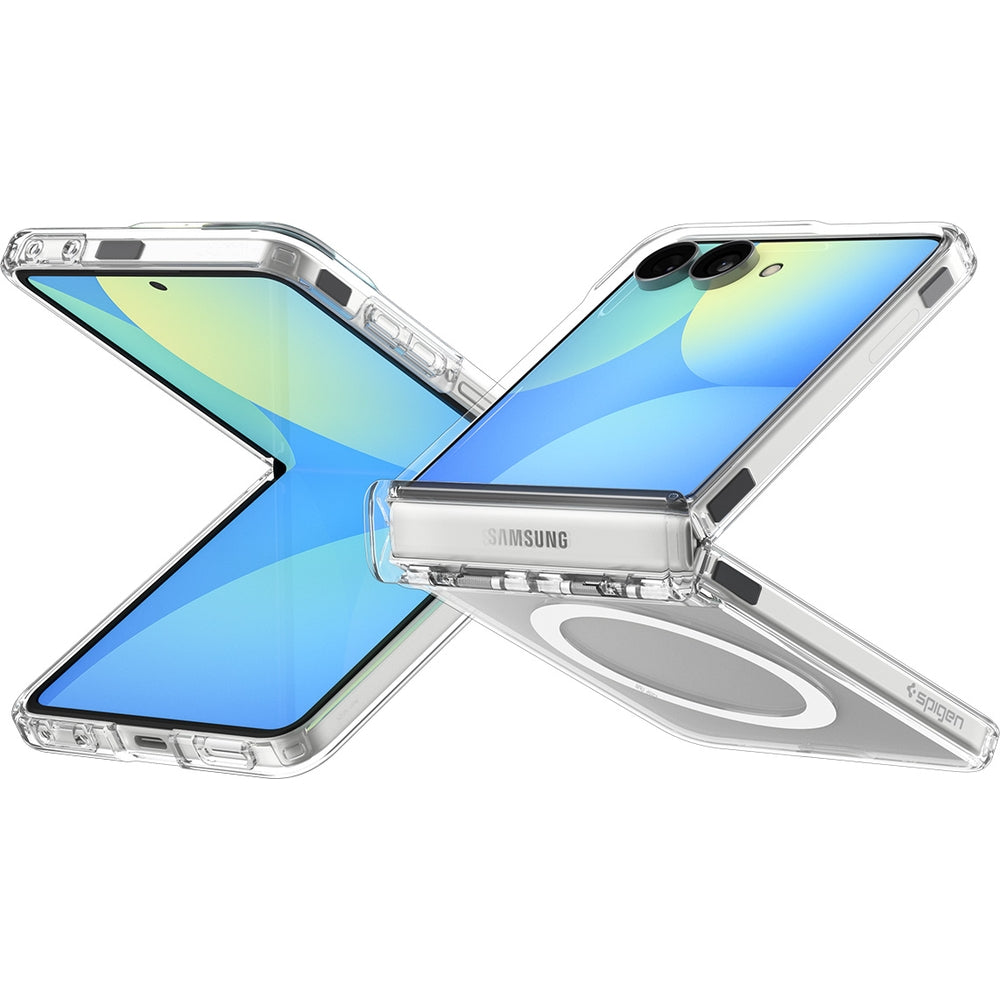 Handyhülle für Galaxy Z Flip8, Spigen Ultra Hybrid Pro Mag mit MagSafe, Transparent