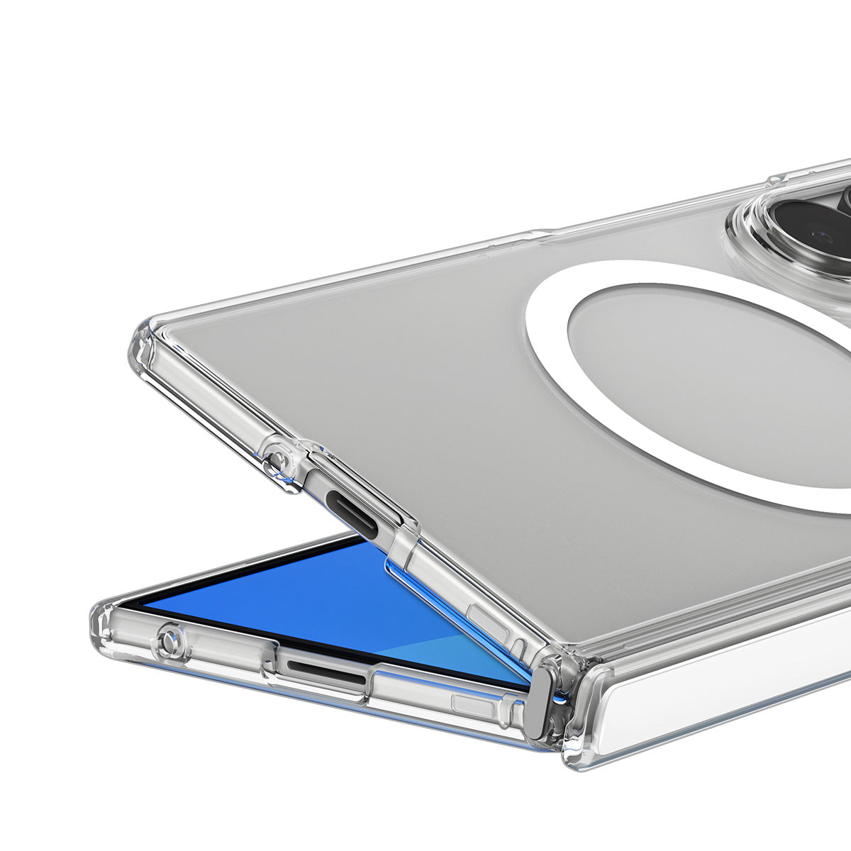 Handyhülle für Galaxy Z Fold8 Ultra, Spigen Ultra Hybrid Pro Mag mit MagSafe, Transparent