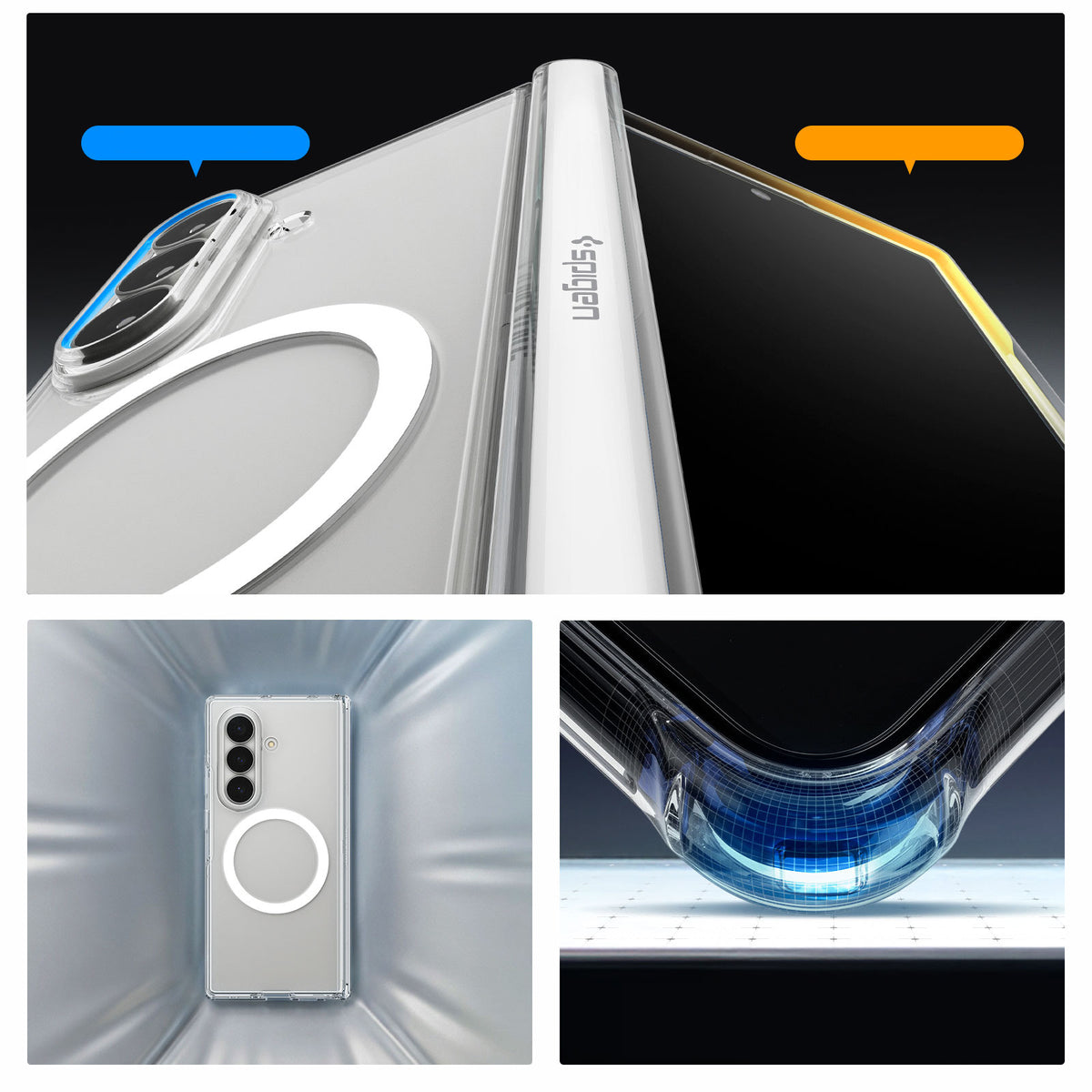 Handyhülle für Galaxy Z Fold8 Ultra, Spigen Ultra Hybrid Pro Mag mit MagSafe, Transparent