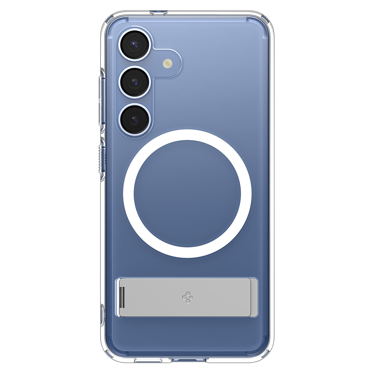Handyhülle für Galaxy S25, Spigen Ultra Hybrid S Mag mit MagSafe, Transparent-Weiß