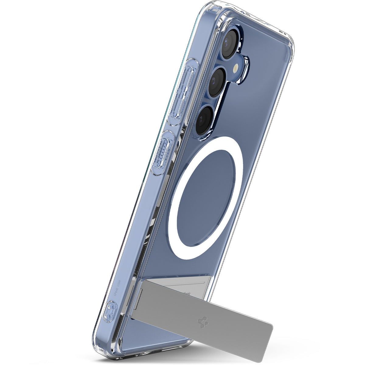 Handyhülle für Galaxy S25, Spigen Ultra Hybrid S Mag mit MagSafe, Transparent-Weiß