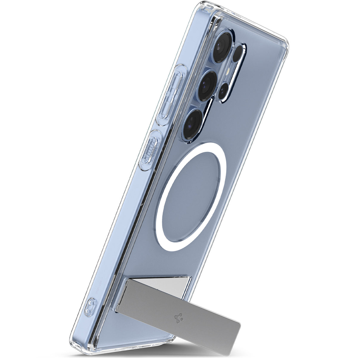 Handyhülle für Galaxy S25 Ultra, Spigen Ultra Hybrid S Mag mit MagSafe, Transparent-Weiß