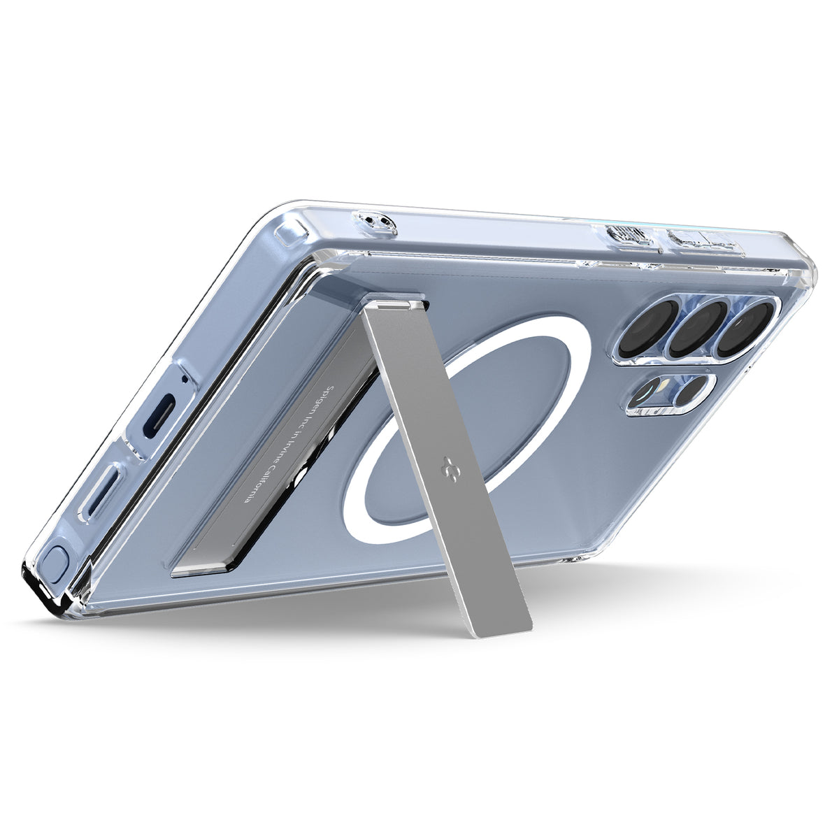 Handyhülle für Galaxy S25 Ultra, Spigen Ultra Hybrid S Mag mit MagSafe, Transparent-Weiß