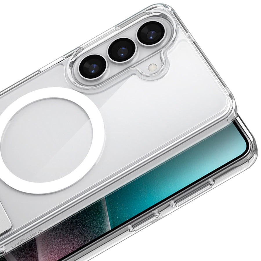 Handyhülle für Galaxy S26, Spigen Ultra Hybrid S Mag mit MagSafe, Transparent-Weiß