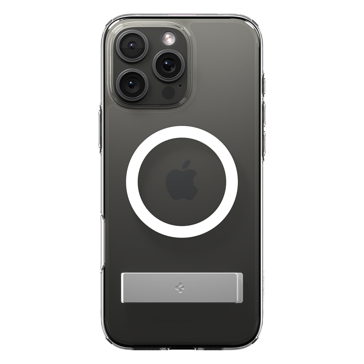 Handyhülle für iPhone 16 Pro, Spigen Ultra Hybrid S Mag mit MagSafe, Transparent-Weiß