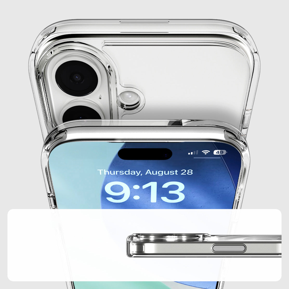Handyhülle für iPhone 17, Spigen Ultra Hybrid S Mag mit MagSafe, Transparent-Weiß