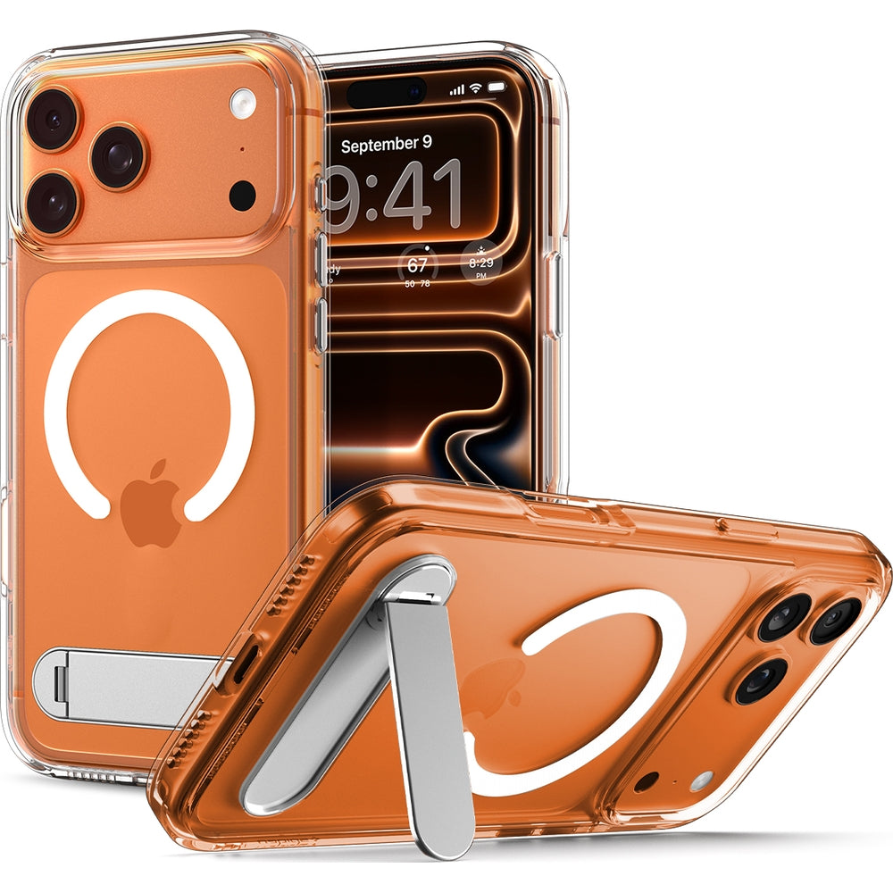 Handyhülle für iPhone 17 Pro, Spigen Ultra Hybrid S Mag mit MagSafe, Transparent-Weiß