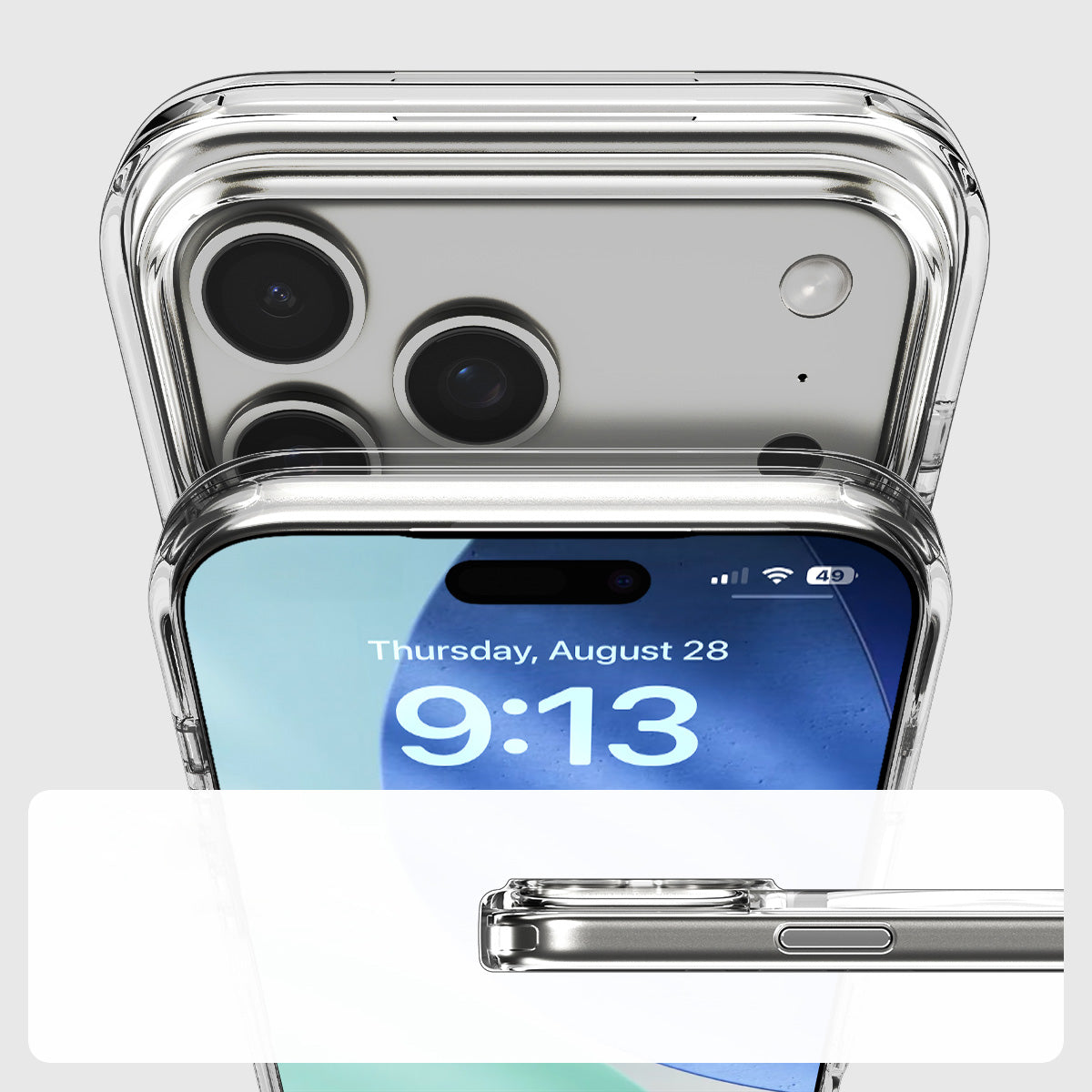 Handyhülle für iPhone 17 Pro Max, Spigen Ultra Hybrid S Mag mit MagSafe, Transparent-Weiß