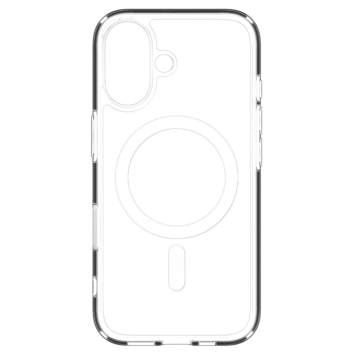 Handyhülle für iPhone 16, Spigen Ultra Hybrid T Mag (CC) mit MagSafe, Transparent-Weiß