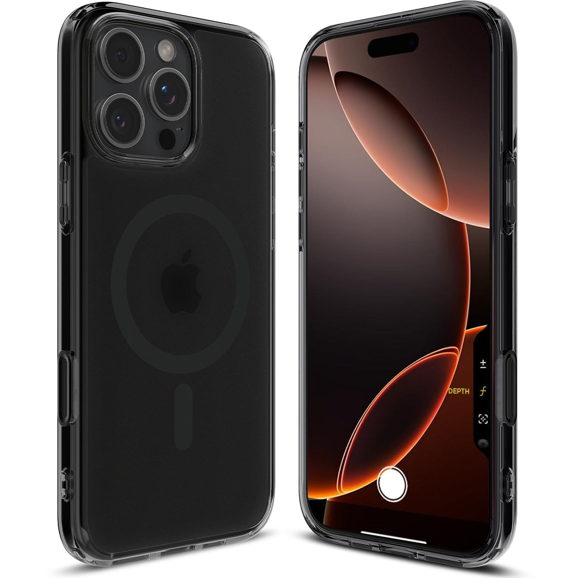 Handyhülle für iPhone 16 Pro, Spigen Ultra Hybrid T Mag (CC) mit MagSafe, Durchscheinend-Schwarz