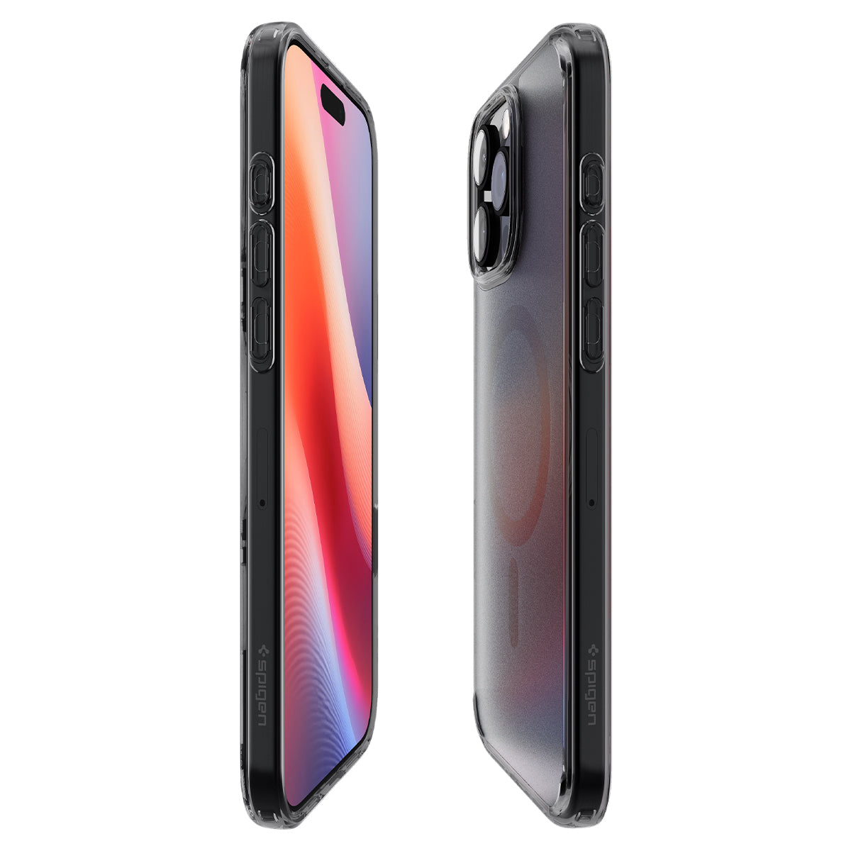 Handyhülle für iPhone 16 Pro Max, Spigen Ultra Hybrid T Mag (CC) mit MagSafe, Durchscheinend-Schwarz