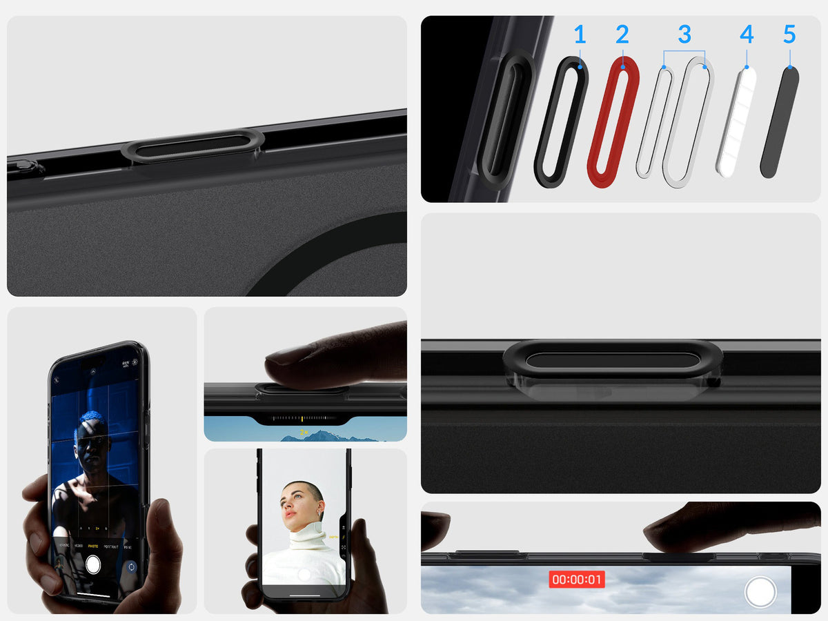 Handyhülle für iPhone 16 Pro Max, Spigen Ultra Hybrid T Mag (CC) mit MagSafe, Durchscheinend-Schwarz