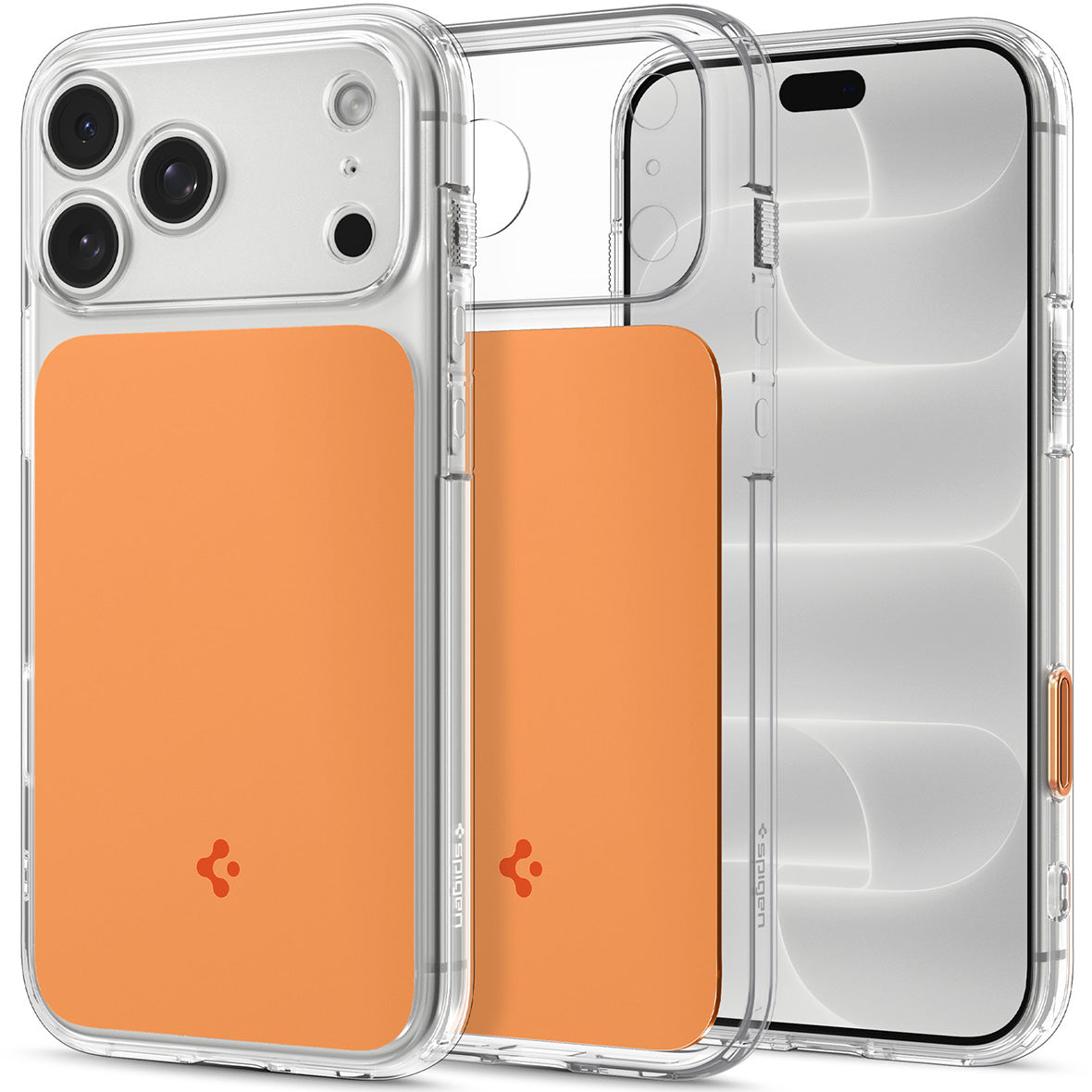 Handyhülle für iPhone 18 Pro, Spigen Ultra Hybrid T Mag (CC) mit MagSafe, Transparent-Orange (1/15)