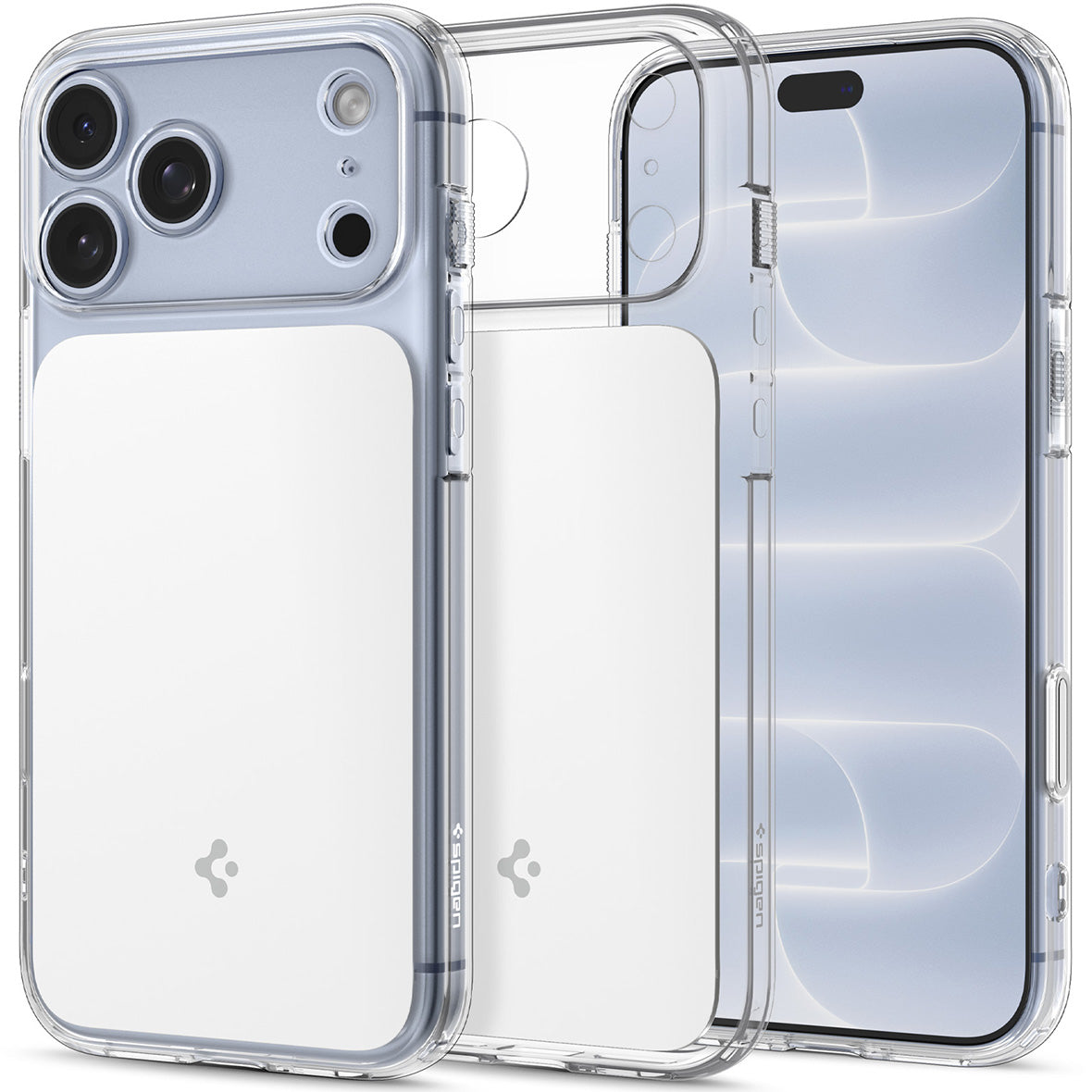 Handyhülle für iPhone 18 Pro, Spigen Ultra Hybrid T Mag (CC) mit MagSafe, Transparent-Weiß (1/15)
