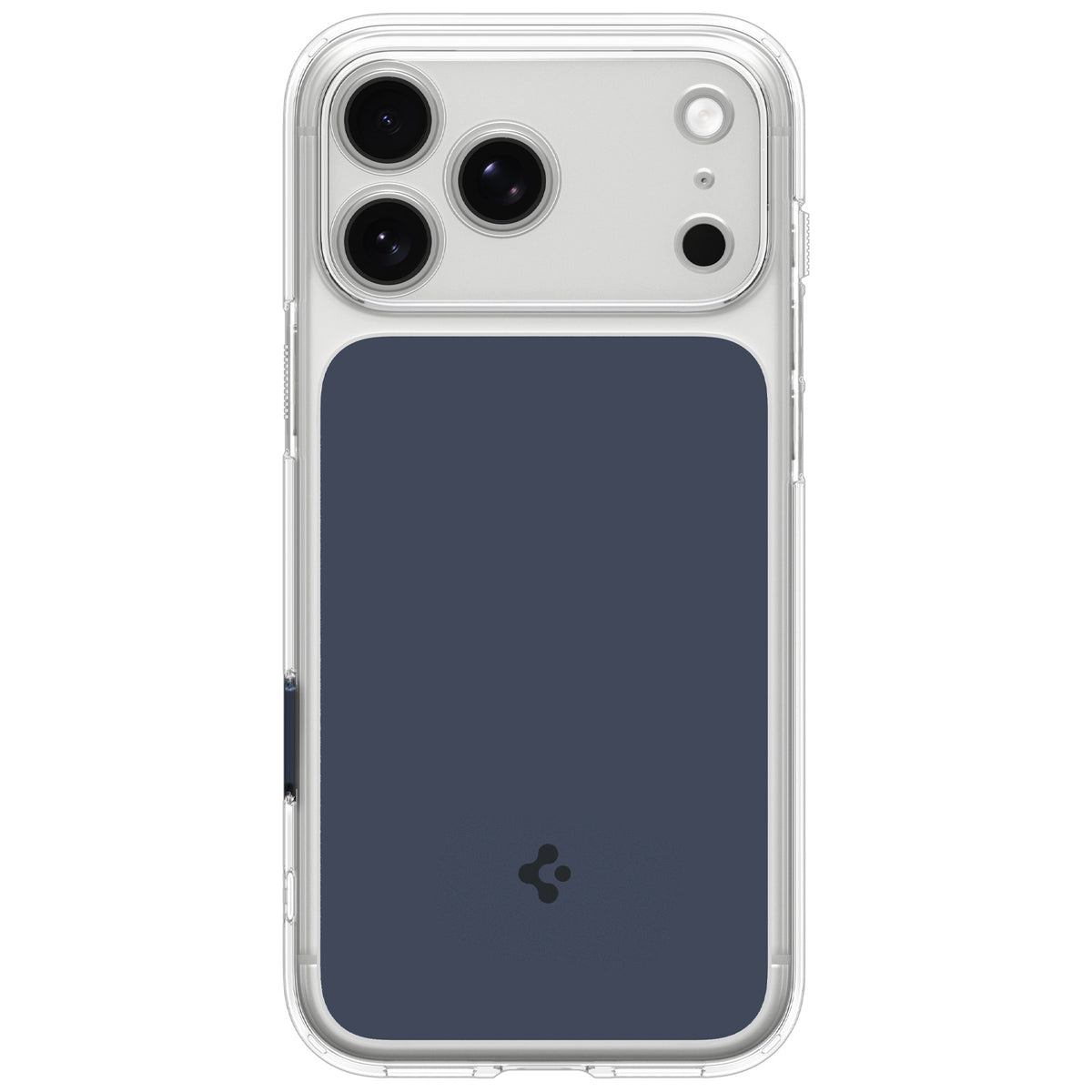 Handyhülle für iPhone 18 Pro, Spigen Ultra Hybrid T Mag (CC) mit MagSafe, Transparent-Dunkelblau (10/15)