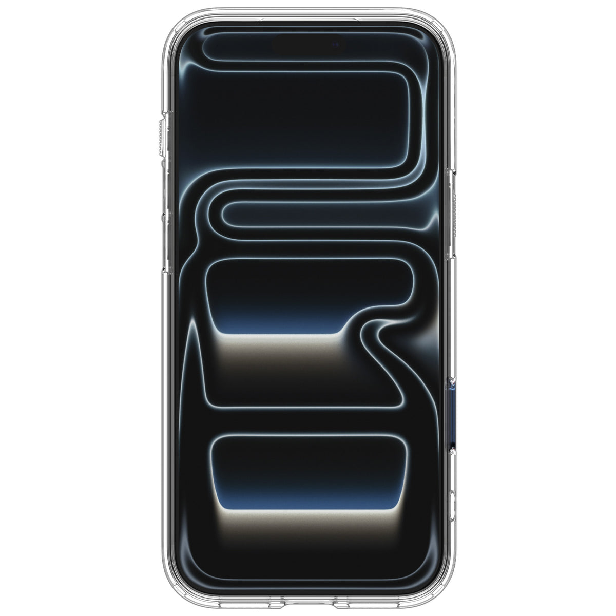 Handyhülle für iPhone 18 Pro, Spigen Ultra Hybrid T Mag (CC) mit MagSafe, Transparent-Dunkelblau (12/15)