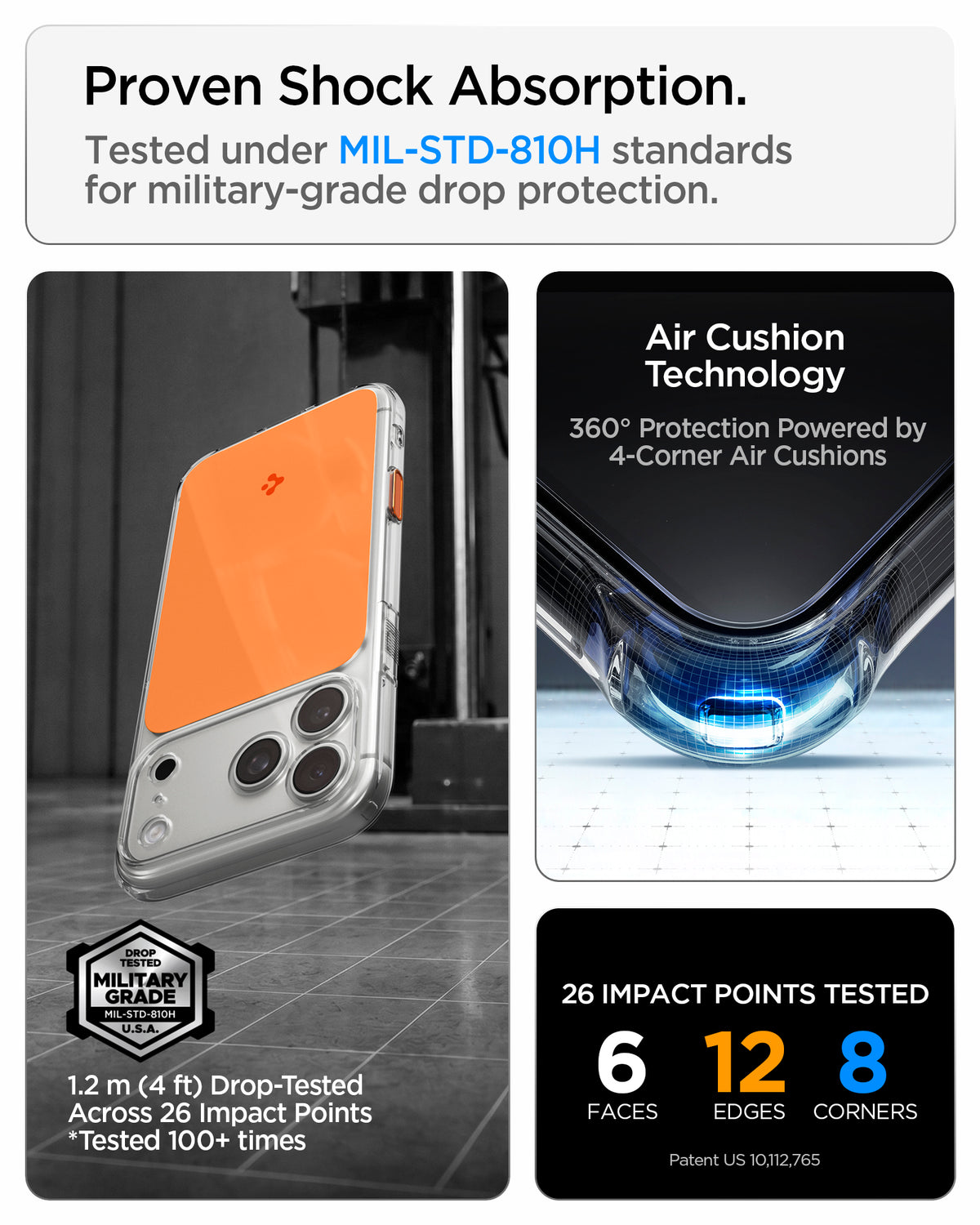 Handyhülle für iPhone 18 Pro Max, Spigen Ultra Hybrid T Mag (CC) mit MagSafe, Transparent-Orange (7/15)