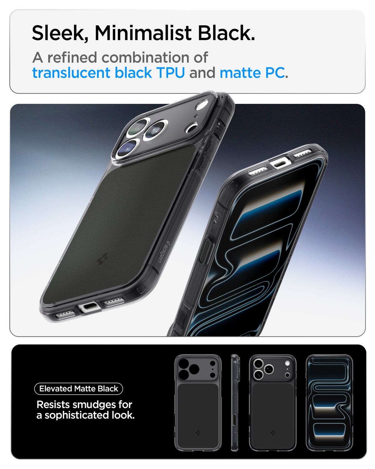 Handyhülle für iPhone 18 Pro Max, Spigen Ultra Hybrid T Mag (CC) mit MagSafe, Rauchfarben-Schwarz (5/15)
