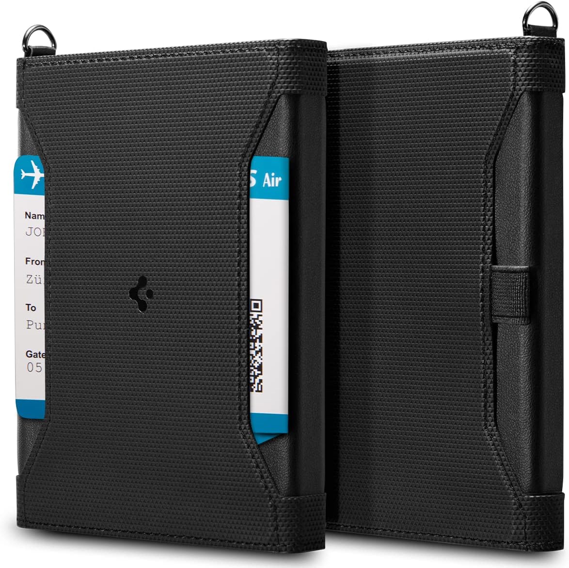 RFID-Brieftasche, Karten-/Passport-/Dokumentenetui, Spigen Universal Passport Holder, Schwarz