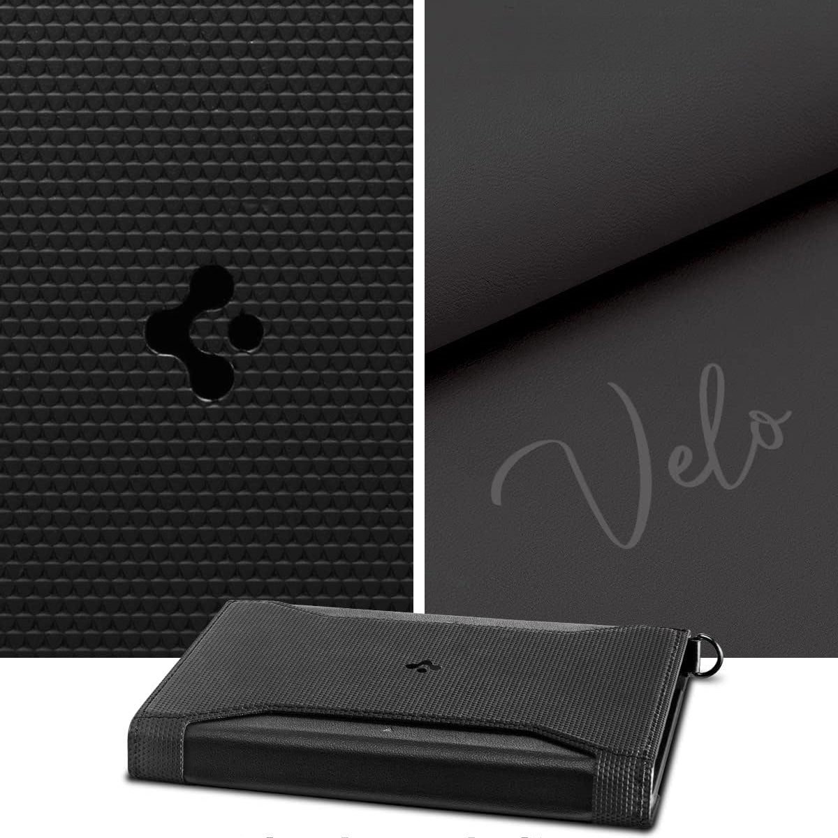 RFID-Brieftasche, Karten-/Passport-/Dokumentenetui, Spigen Universal Passport Holder, Schwarz