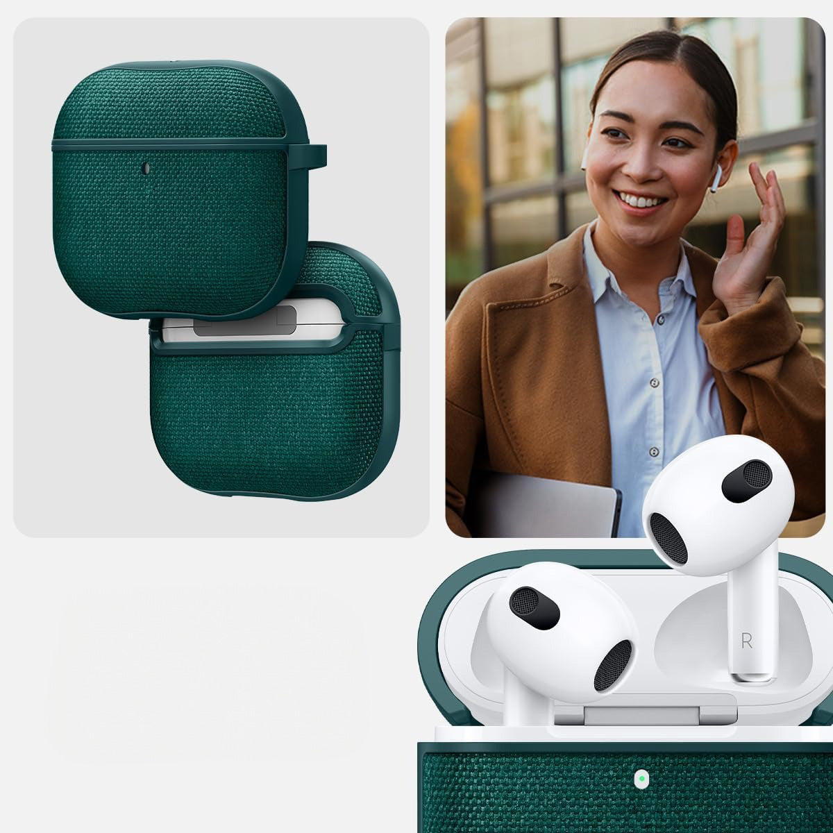 Schutzhülle für AirPods 5 / 4, Spigen Urban Fit, Grün