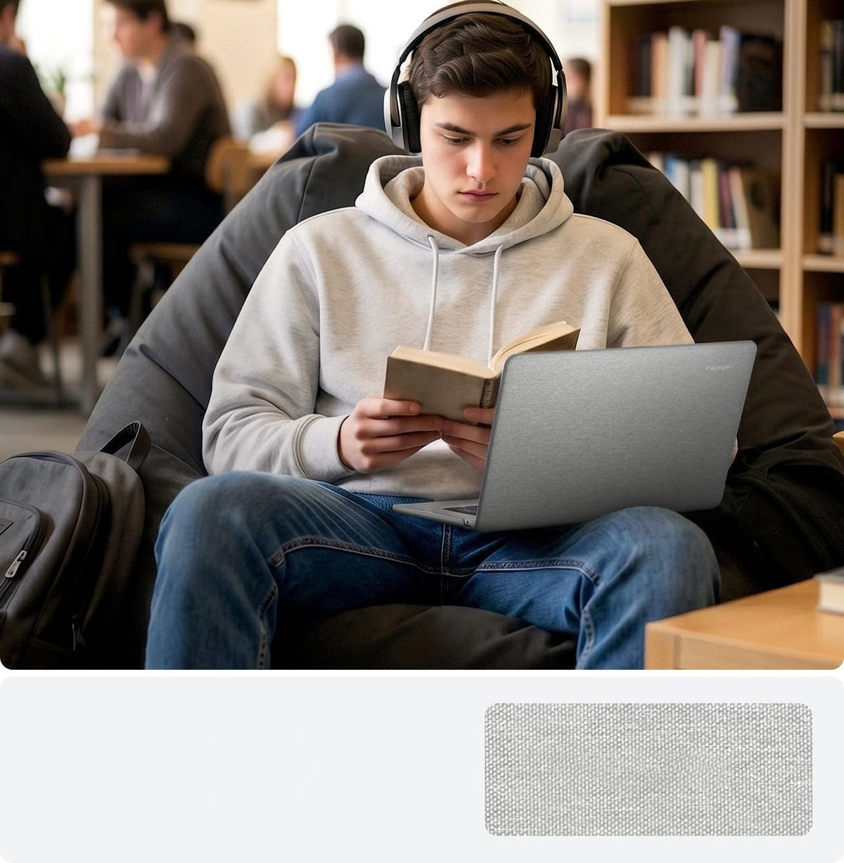 Schutzhülle für MacBook Air 13.6" M5 / M4 / M3 / M2, Spigen Urban Fit, Grau