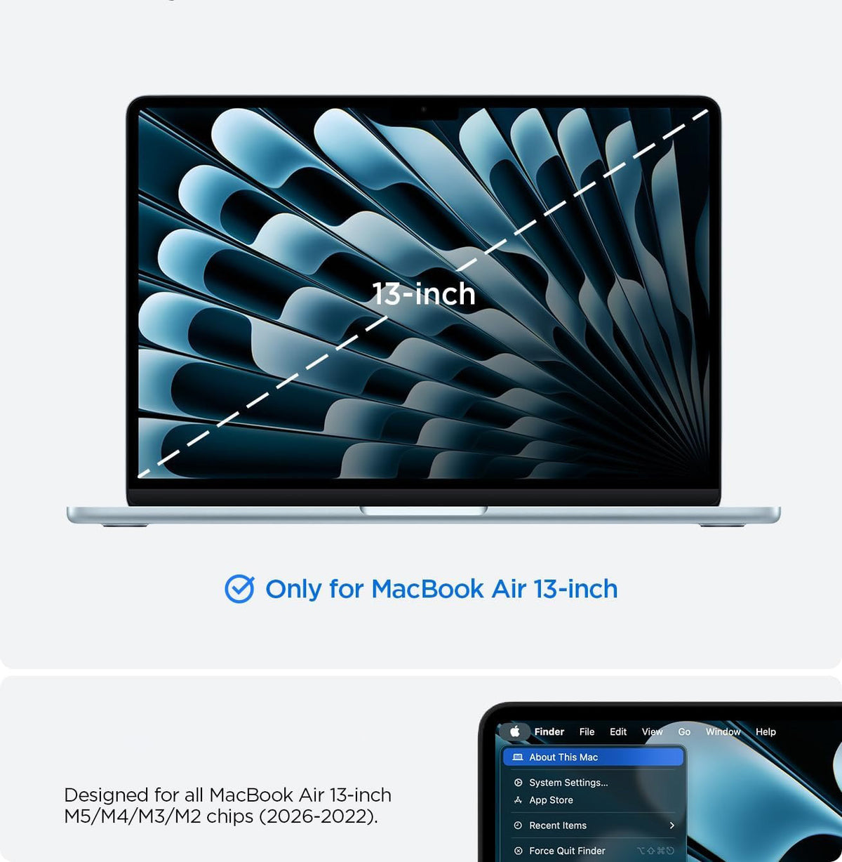 Schutzhülle für MacBook Air 13.6" M5 / M4 / M3 / M2, Spigen Urban Fit, Grau