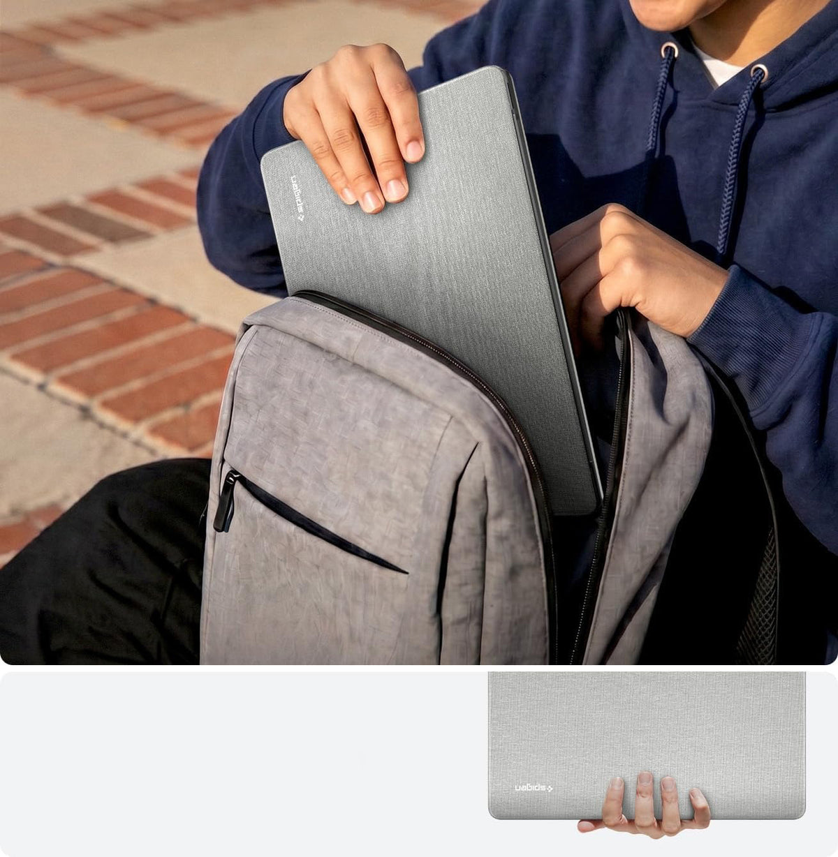 Schutzhülle für MacBook Air 15.3" M5 / M4 / M3 / M2, Spigen Urban Fit, Grau