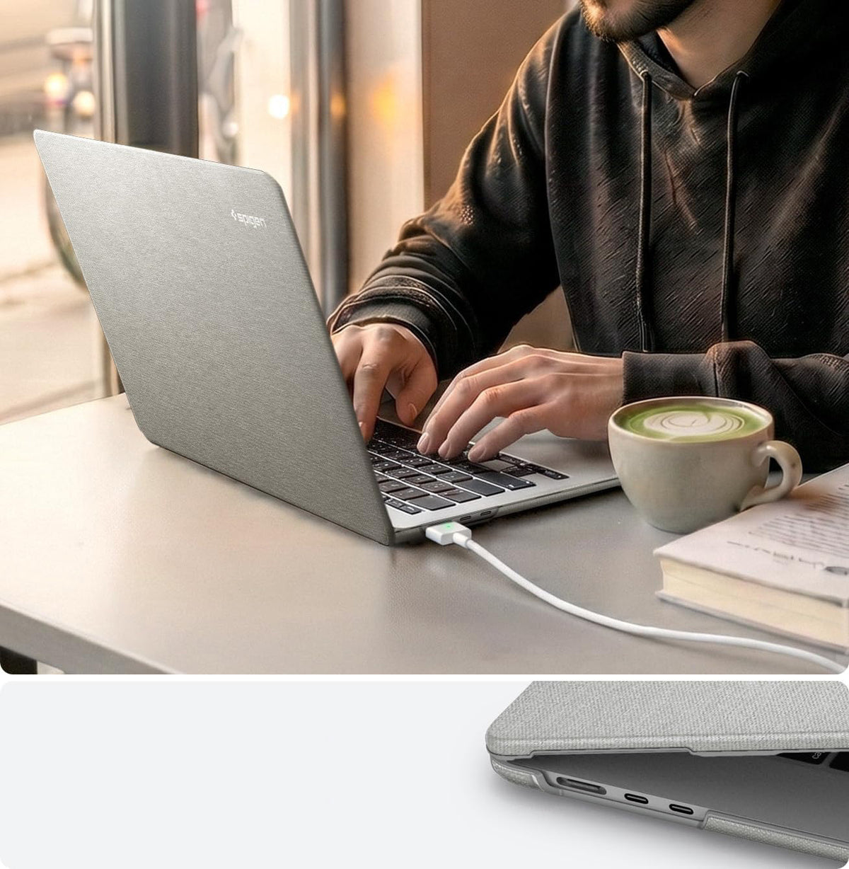 Schutzhülle für MacBook Air 15.3" M5 / M4 / M3 / M2, Spigen Urban Fit, Grau