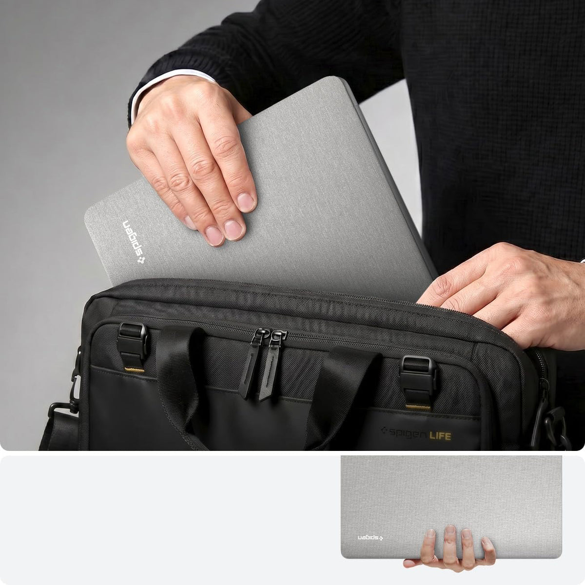 Schutzhülle für MacBook Pro 14" 2026-2021, Spigen Urban Fit, Grau