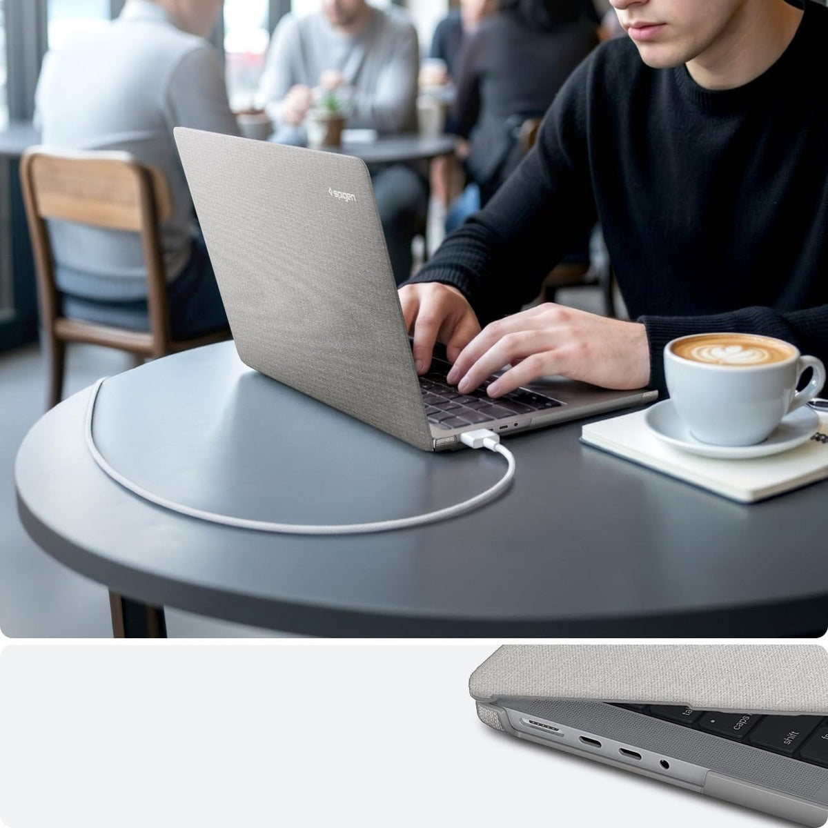 Schutzhülle für MacBook Pro 14" 2026-2021, Spigen Urban Fit, Grau
