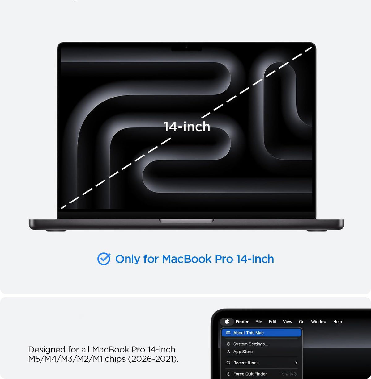 Schutzhülle für MacBook Pro 14" 2026-2021, Spigen Urban Fit, Grau