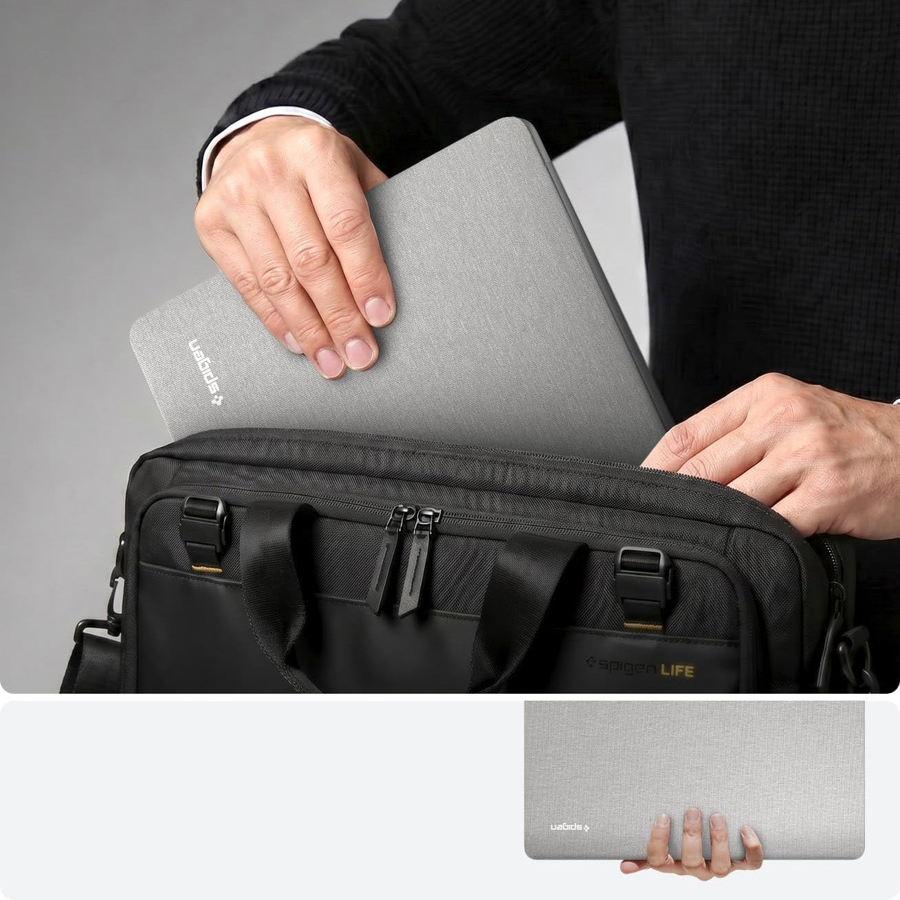 Schutzhülle für MacBook Pro 16" 2026-2021, Spigen Urban Fit, Grau