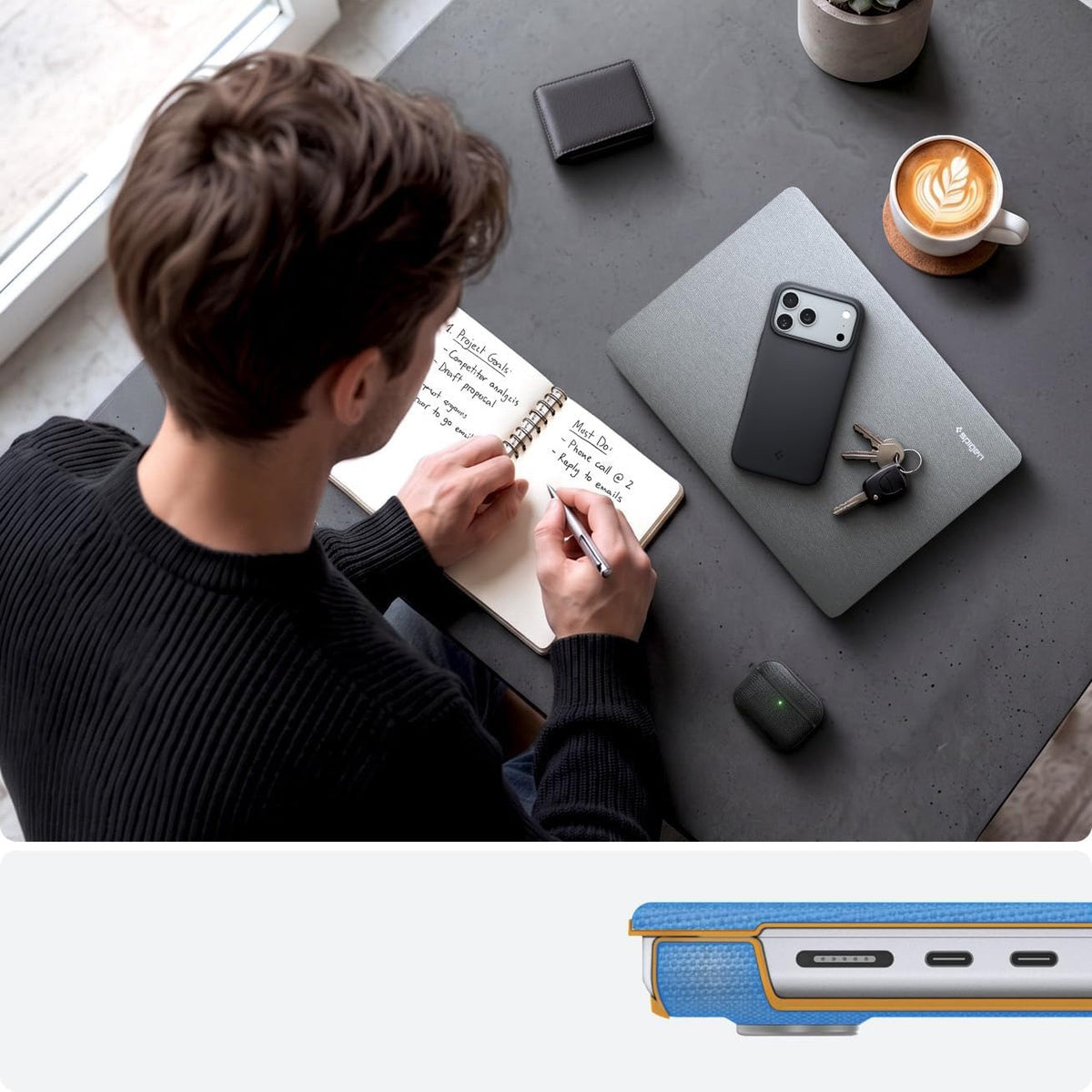 Schutzhülle für MacBook Pro 16" 2026-2021, Spigen Urban Fit, Grau