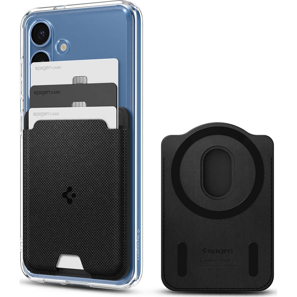 Kartenetui mit MagSafe für die Galaxy S25-Serie, Spigen Urban Fit Wallet, Schwarz