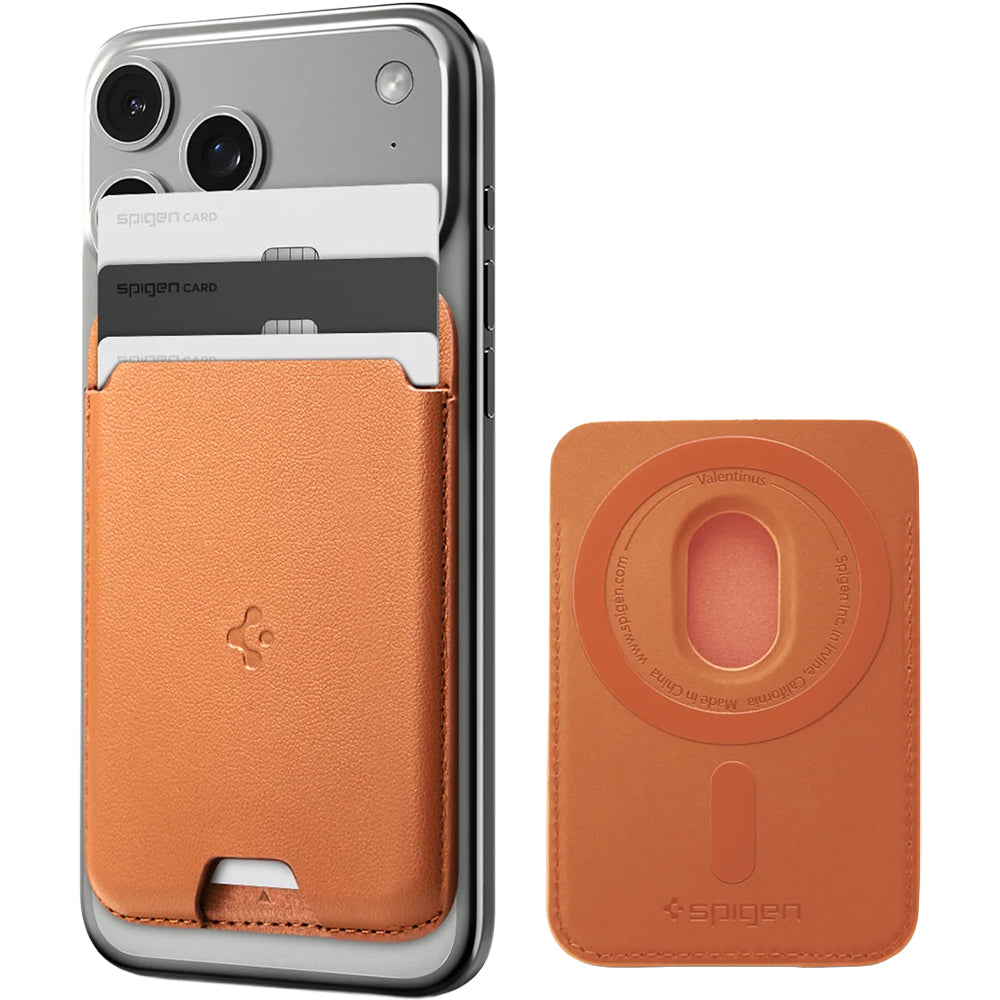 Magnetisches Kartenetui Spigen Valentinus Wallet für MagSafe, Orange