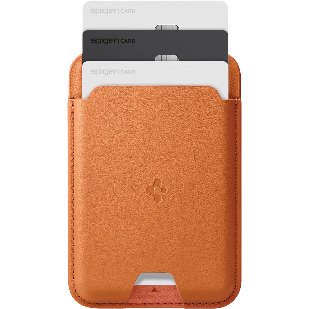 Magnetisches Kartenetui Spigen Valentinus Wallet für MagSafe, Orange