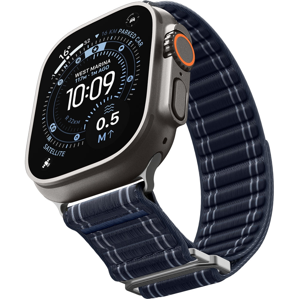 Nylon Armband für Apple Watch 49/46/45/44 mm, Spigen WBF0, Dunkelblau