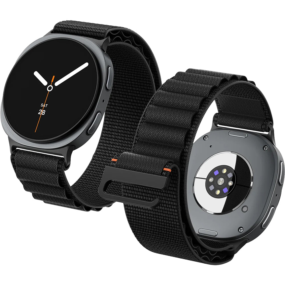 Armband für Galaxy Watch 9 40 mm / 44 mm / 8 40 mm / 44 mm / 8 Classic 46 mm, Spigen WBF1 Band, Schwarz