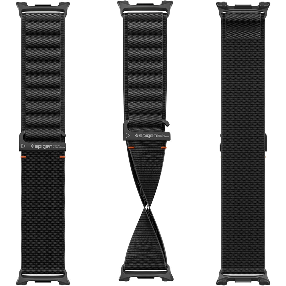 Armband für Galaxy Watch 9 40 mm / 44 mm / 8 40 mm / 44 mm / 8 Classic 46 mm, Spigen WBF1 Band, Schwarz
