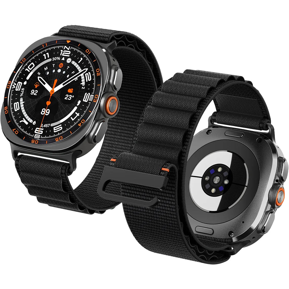 Armband für Galaxy Watch Ultra 2 / Ultra, Spigen WBF1 Band, Schwarz