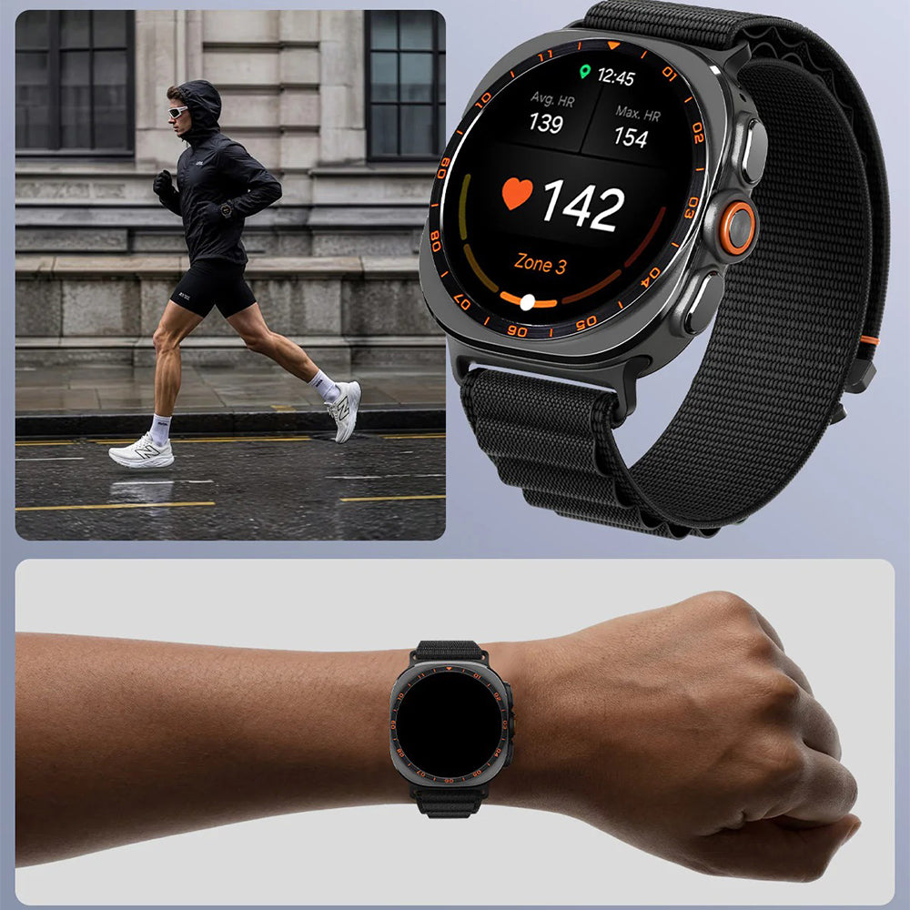 Armband für Galaxy Watch Ultra 2 / Ultra, Spigen WBF1 Band, Schwarz
