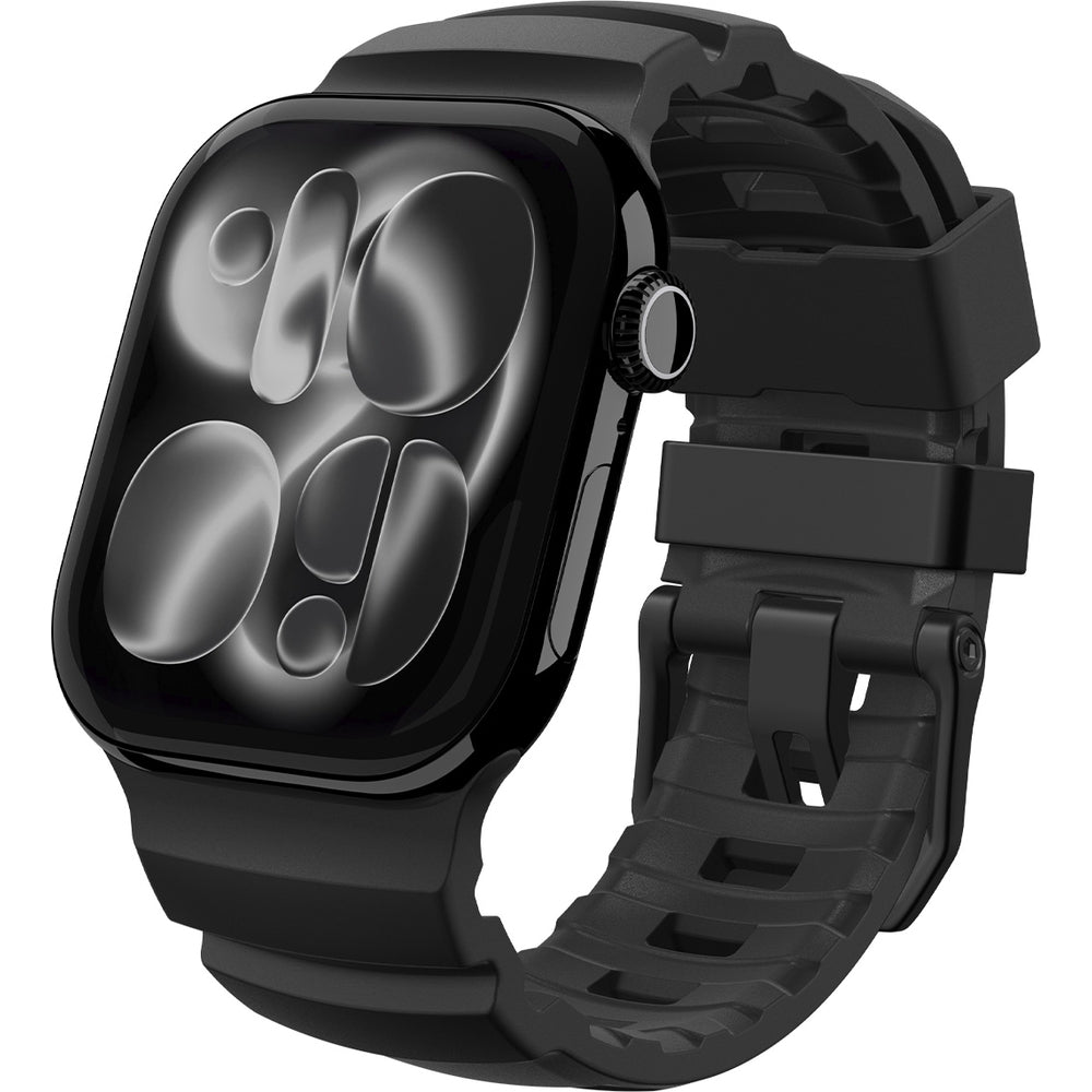 Silikonband für Apple Watch 49/46/45/44 mm, Spigen WBS2, Schwarz