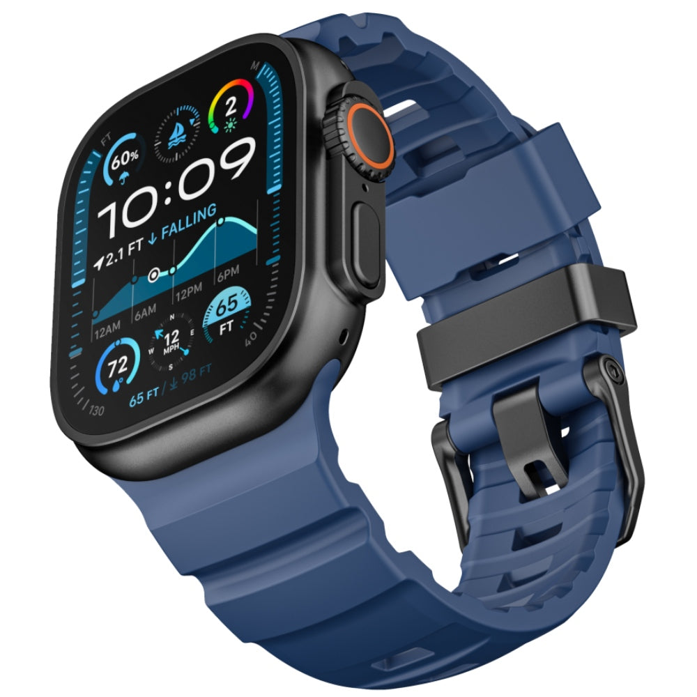 Armband YAXO Rugged Evo Sport Band für Apple Watch 44/45/46/49 mm, dunkelblau (7/9)