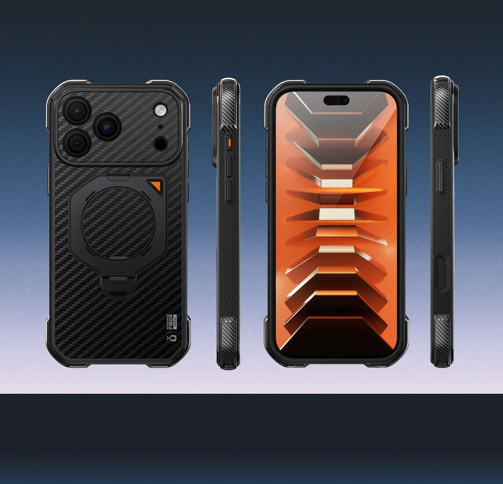 Handyhülle für iPhone 18 Pro Max / 17 Pro Max, Supcase UB Aero Mag Aramid (CC) mit MagSafe, Schwarz (8/12)