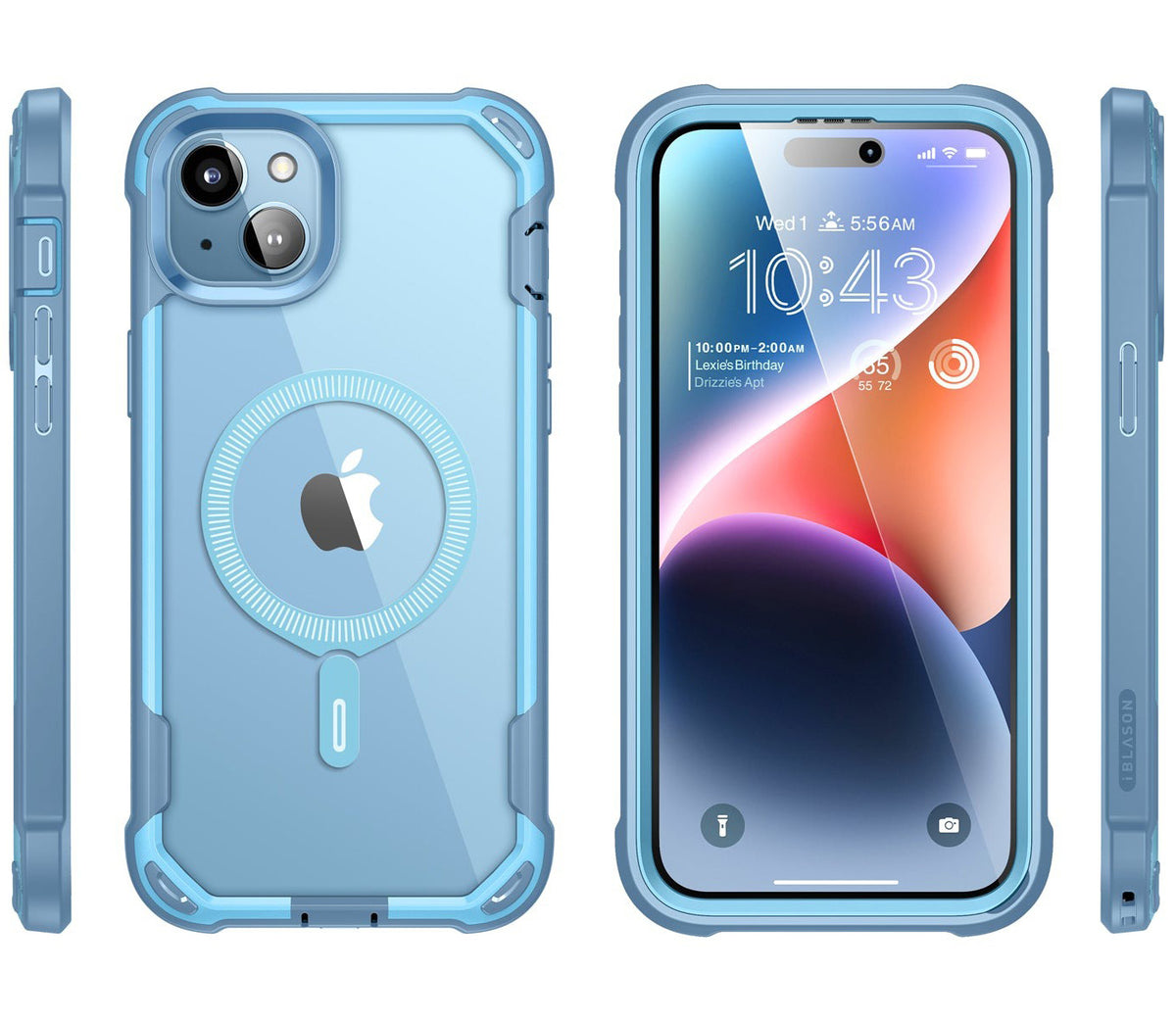 Schutzhülle für iPhone 15, Supcase i-Blason Ares Mag SP für MagSafe, Blau