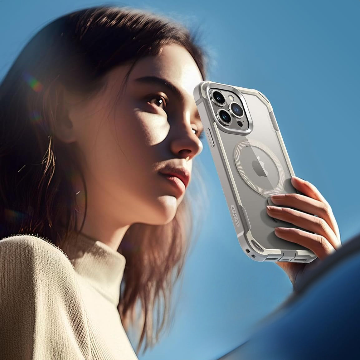 Schutzhülle für iPhone 15 Pro, Supcase i-Blason Ares Mag SP für MagSafe, Grau