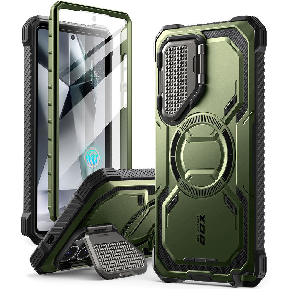 Handyhülle für Galaxy S25 Ultra, Supcase i-Blason Armorbox Mag SP für MagSafe, Grün