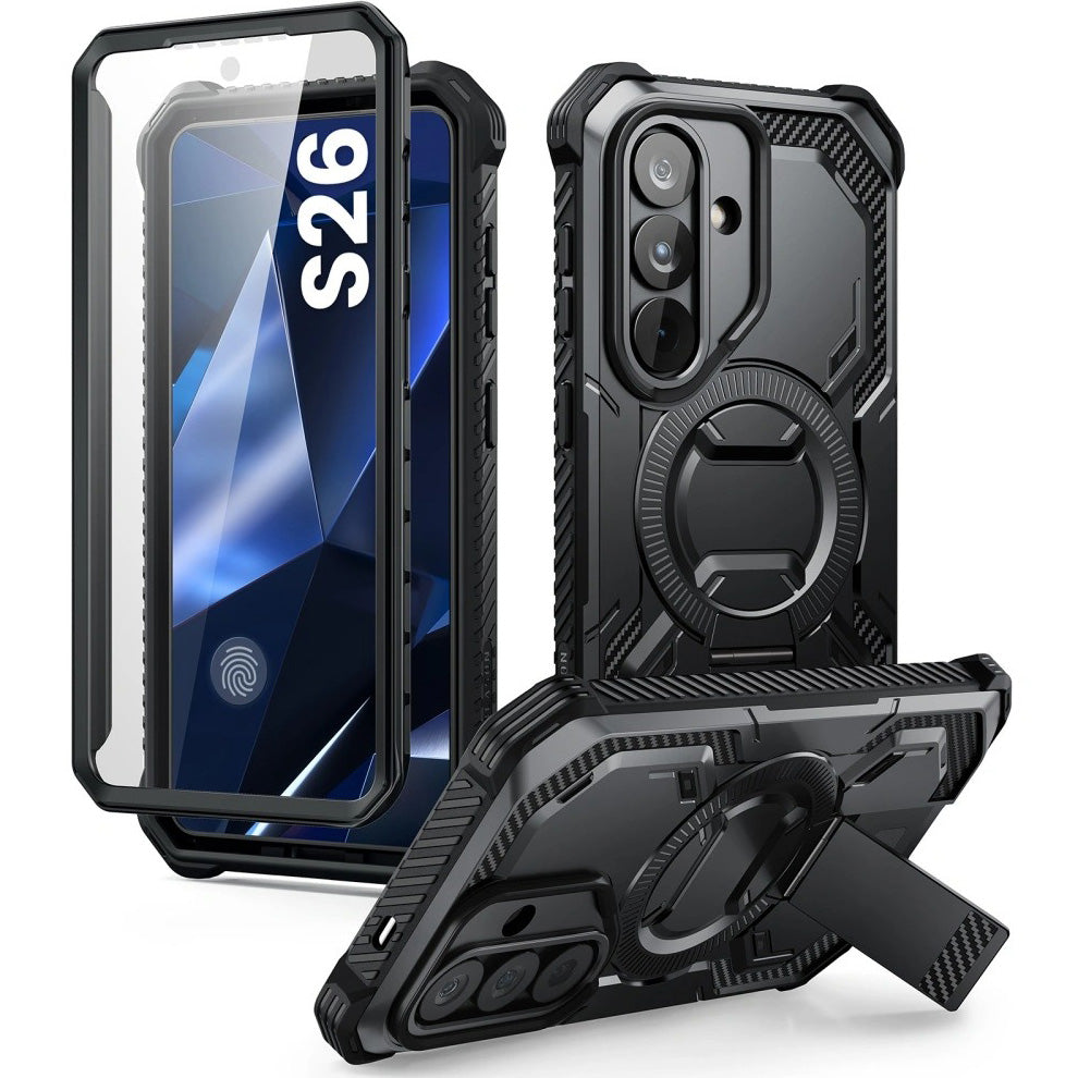 Handyhülle für Galaxy S26, Supcase i-Blason Armorbox Mag KickStand SP mit MagSafe, Schwarz